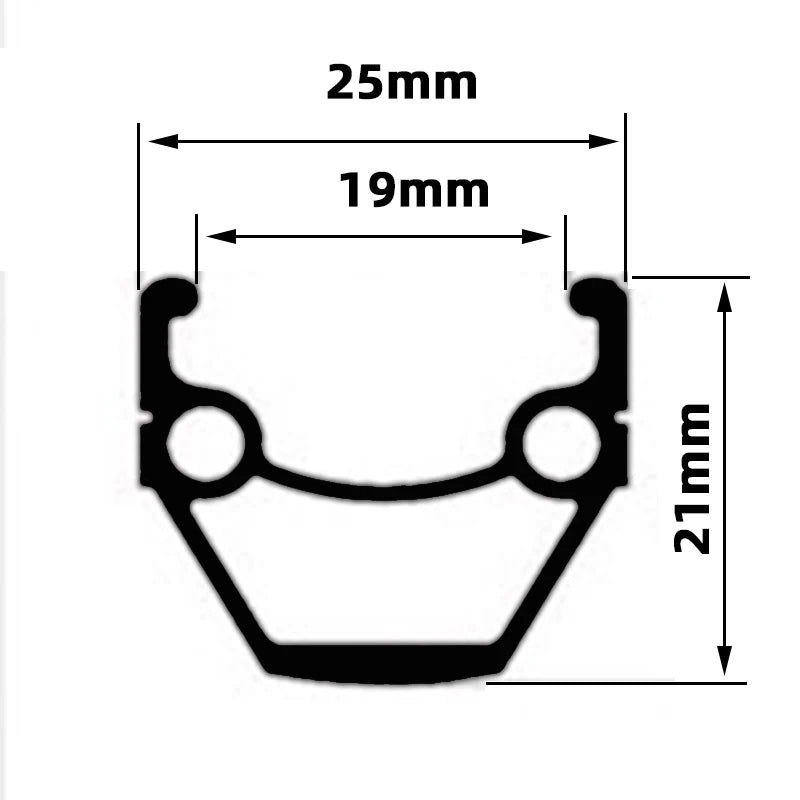 319 Mountain Bike Rim 26/27.5 Inch Black Disc Brake 24/28/32/36 Holes Aluminum Alloy Double-Layer Bicycle Rim