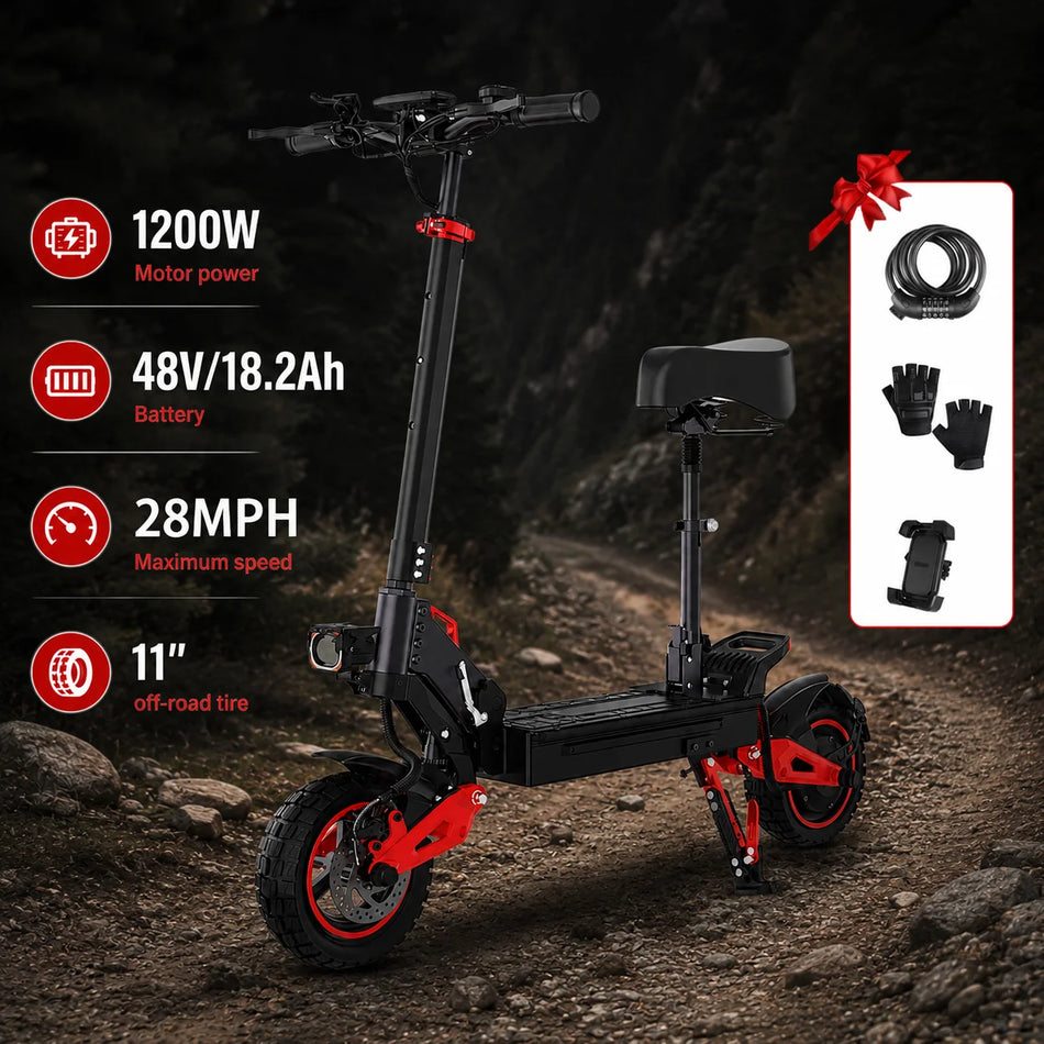 FREEBOY 1200W Electric Scooter – Dual Suspension