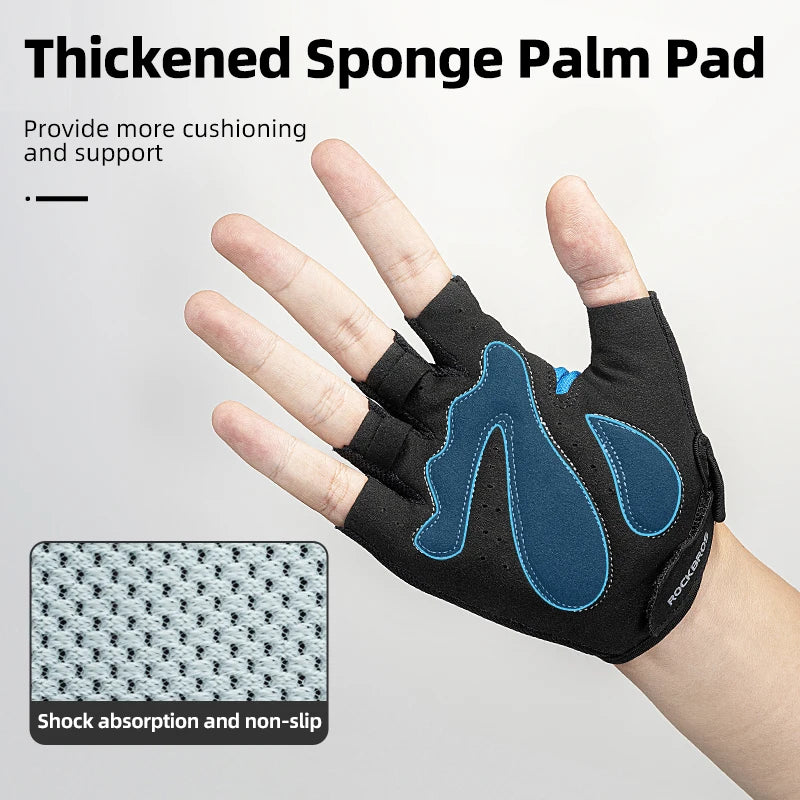 ROCKBROS Cycling Gloves Half Finger Breathable Sport Gloves