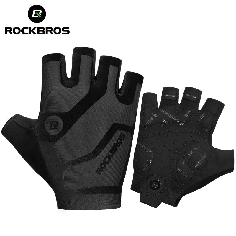 ROCKBROS Fingerless Cycling Men's Breathable Shockproof Gloves