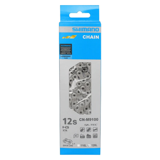 SHIMANO XTR 12-Speed Mountain Bike Chain CN-M9100 with Quick-Link 126 Links Compatible with Original Bicycle Parts