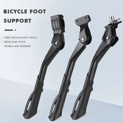 Bicycle Kickstand Aluminium Alloy Side Kick Stand Foot Brace Adjustable Easy Installation for MTB/Snow/folding Bicycle