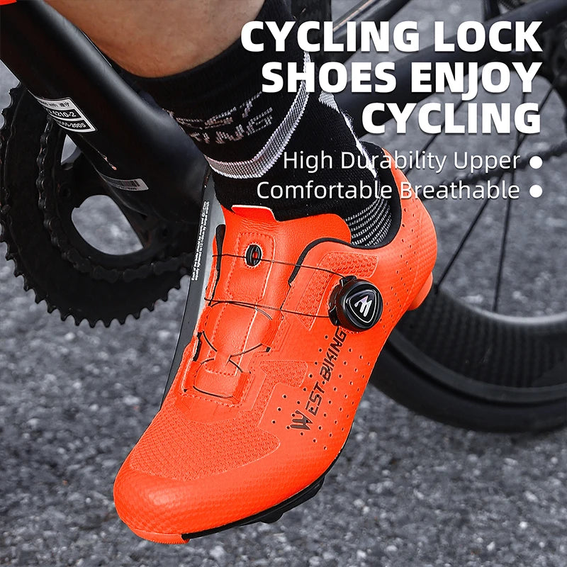 WEST BIKING Mens Cycling Cleat Lock Shoes