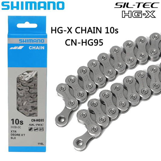 SHIMANO HG-X 10-Speed Super Narrow Chain CN-HG95 with Quick-Link for MTB And Road Bikes - 116 Links Cycling Chain