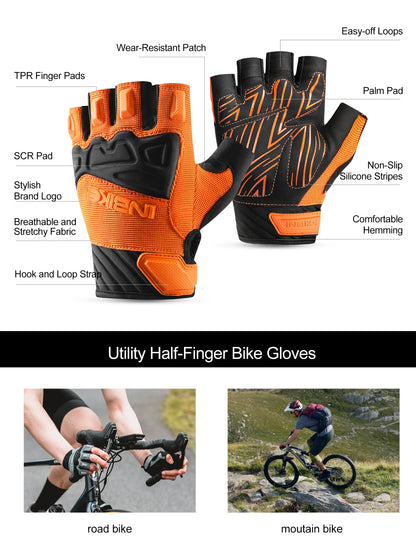 INBIKE 2023 New Arrival MTB Bike Gloves Summer Half Finger Cycling Gloves For Men Women Breathable Sport Bicycle Gloves MH010