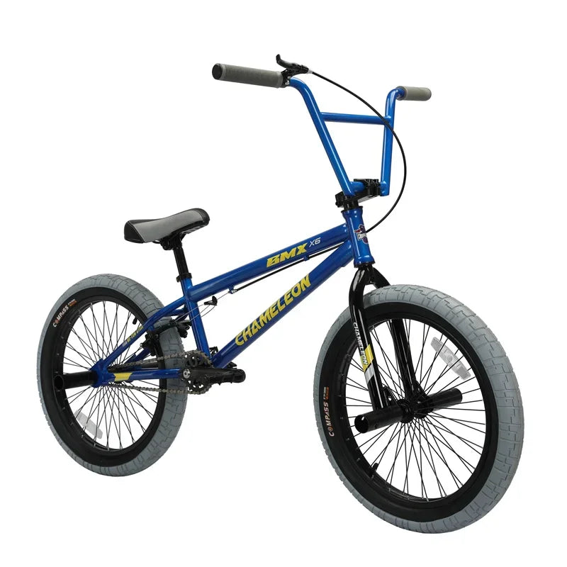 Adults BMX Bike 20 Inch V-Brake/Disc Brake Bicycle Unisex Street Racing Steel Frame Aluminum Rim Colorful Saddle BMX Bicycle