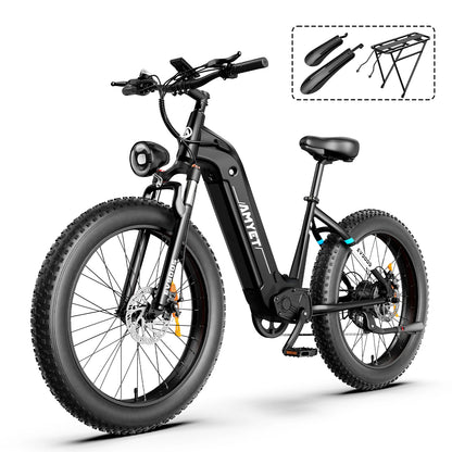 AMYET EV900S Adults Electric Bicycle, Peak 1500W Ebike with 52V/48V 20Ah Removable Battery, 32MPH & 70Miles 7 Speed Electric Bike