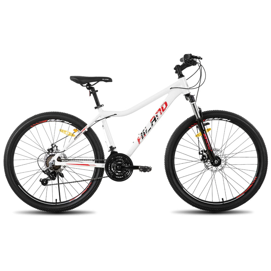 Hiland Mountain Bike for Women, 20/26/27 Inches, 21 Speed with Lock-Out Suspension Fork, Dual Disc Brakes, Aluminum Frame MTB