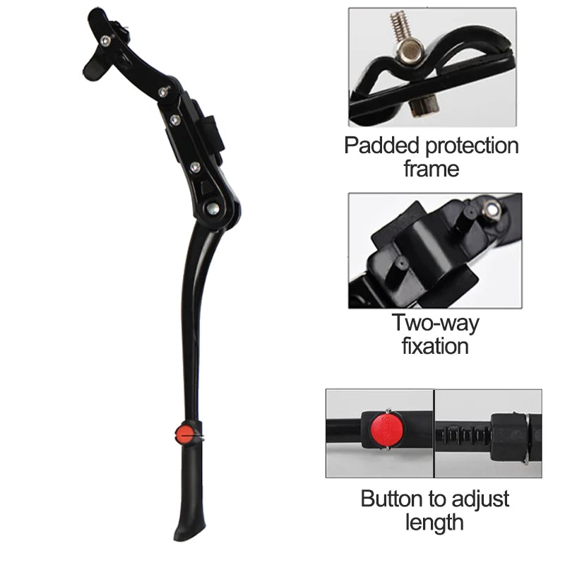 Universal Single point /Double point type Adjustable Mountain  Road Bicycle Kick Stand Aluminum for 24/26/27.5/29/700C