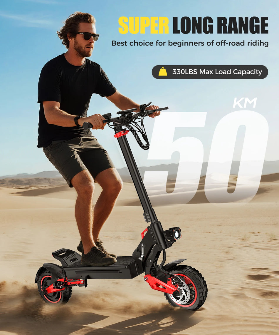 FREEBOY J15 Max 1600W Electric Scooter – 48V 18Ah Battery, 10" Off-Road Tires & Folding Design