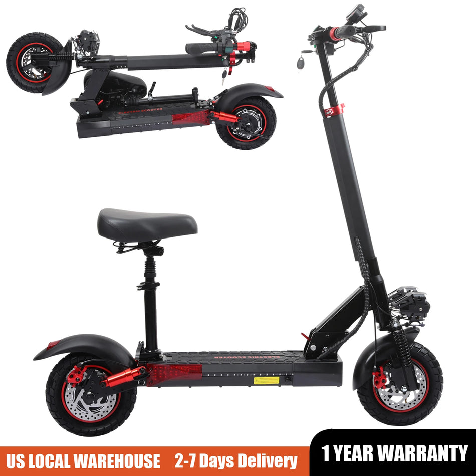 FREEBOY Adult Foldable Electric Scooter 800W 48V15Ah 10'' Off-Road Vacuum Tire 30 Miles Range Dual Suspension Commuting E-Scooter