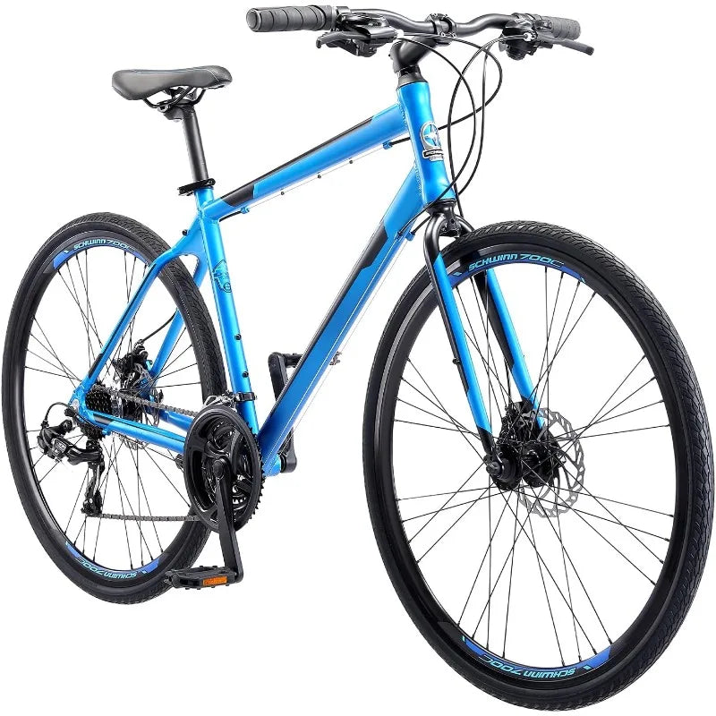 Schwinn Volare Hybrid 28" Sports Road Bike Unisex Aluminum Frame 700c Wheels Double Disc Brake Flat/Drop Handlebar Options
