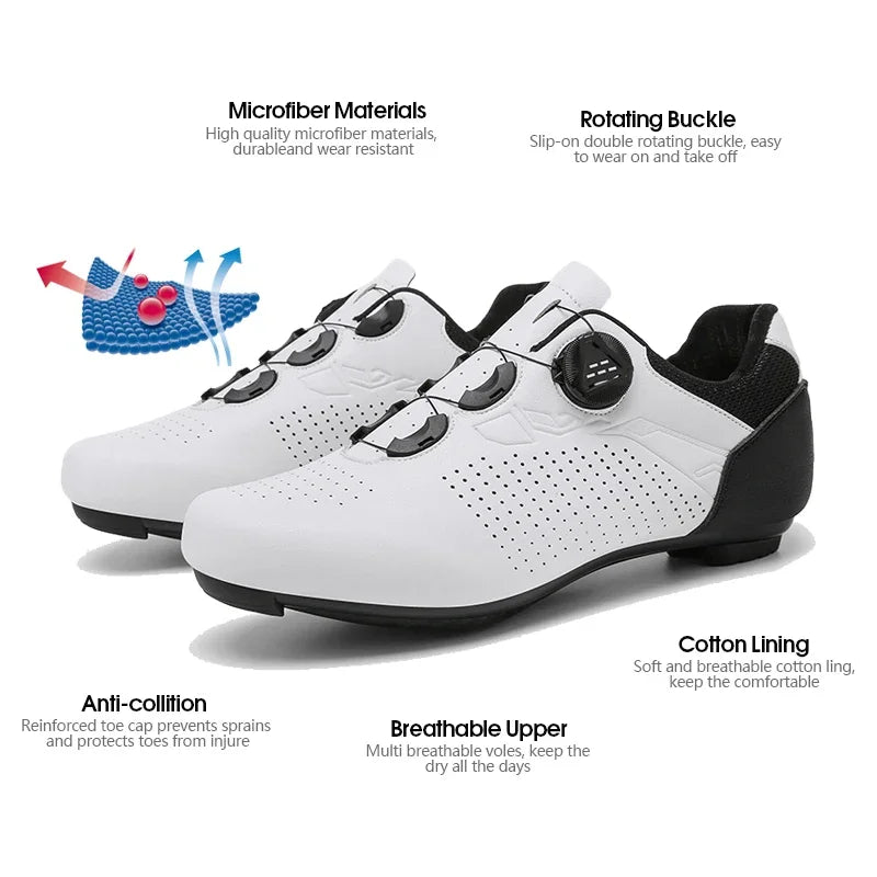 Men MTB Cycling Shoes Sneakers Self-Locking Road Bicycle Shoes Exercise Bikes Sneakers Women Cleats Clip Cycle Training Shoes