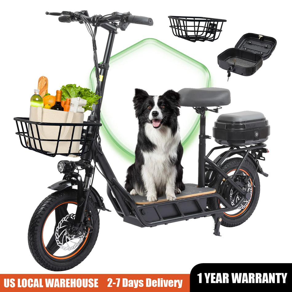 FREEBOY Adult Electric Scooter 750W Motor 48V 18Ah Battery 330Lbs Load Capacity Commuter Scooter with BCox Unisex Aluminum Alloy Frame