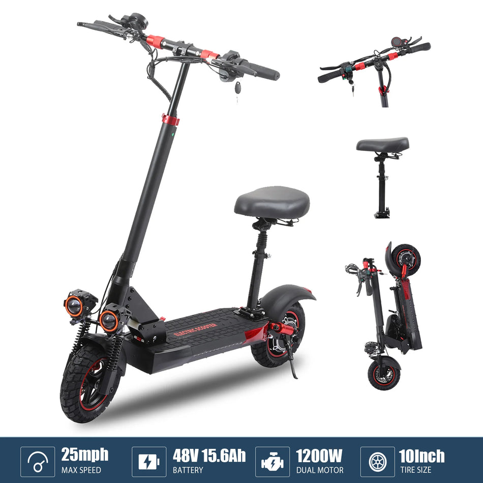 FREEBOY 1200W Electric Scooter – 10" Off-Road Tires