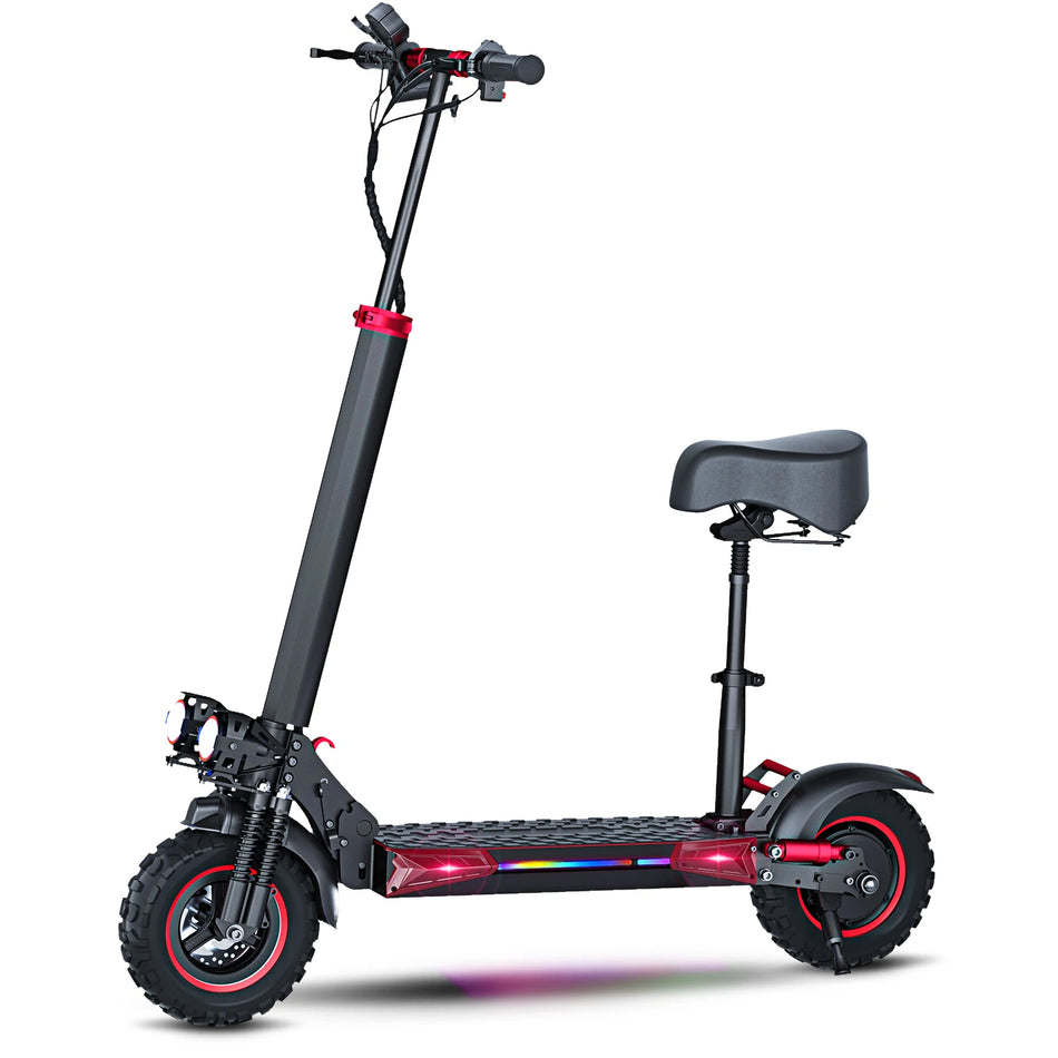 FREEBOY 1200W Electric Scooter for Adults with Seat 11'' Off-Road Tires 48V 21Ah Battery 37Miles Range Folding E-Scooter Unisex