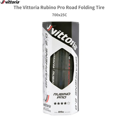 Vittoria Rubino Pro IV Graphite Race 2.0 700x25/28C Folding Tyres Road 28" Bicycle Clincher tire