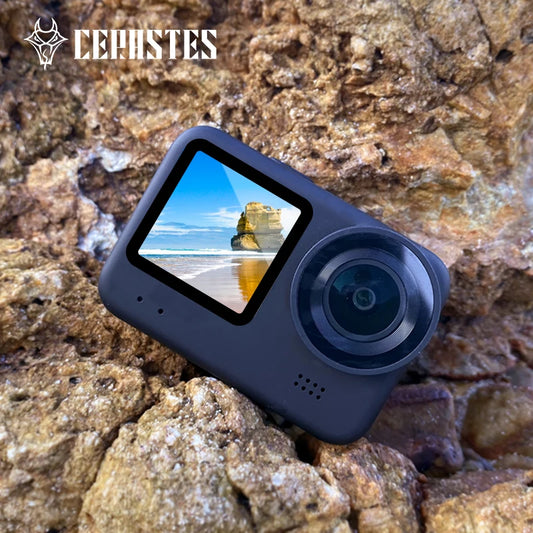 CERASTES 2023 New Action Camera 4K60FPS WiFi Anti-shake Go With Remote Control Screen