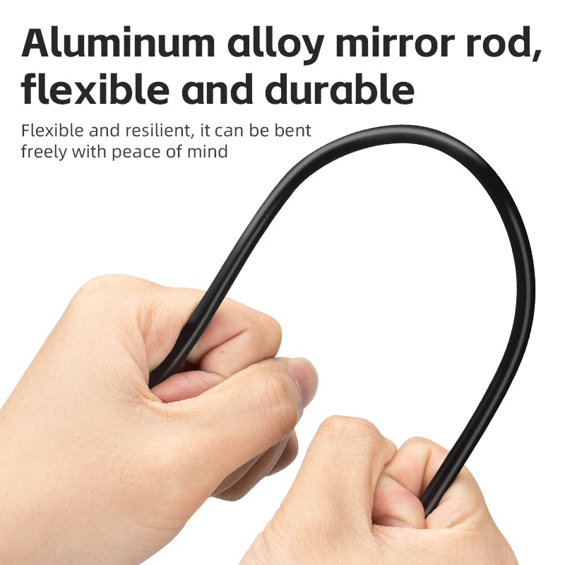 ROCKBROS Bicycle Helmet Rearview Mirror 360 Degree Rotatable Flexible Aluminum Safety Helmet Adjustable Riding Mirror