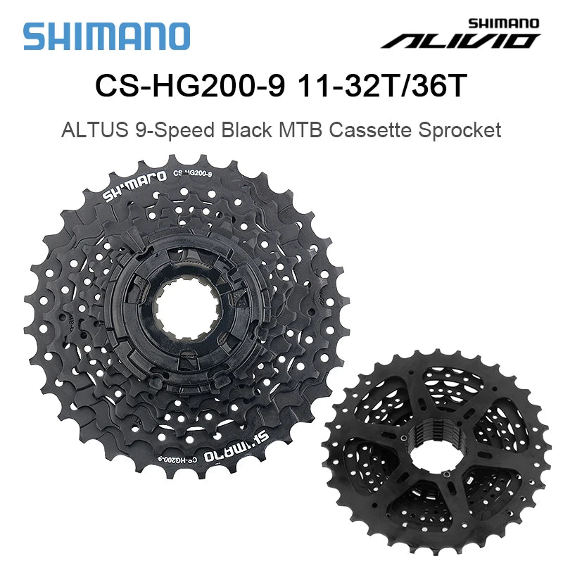 Shimano HG200 9 SP / 11-32T / 11-36T MTB Mountain Bike  Cassette