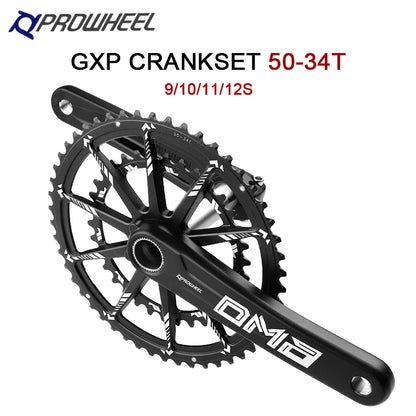 PROWHEEL Road Bike Crankset 9/10/11/12 Speed GXP 34/50T