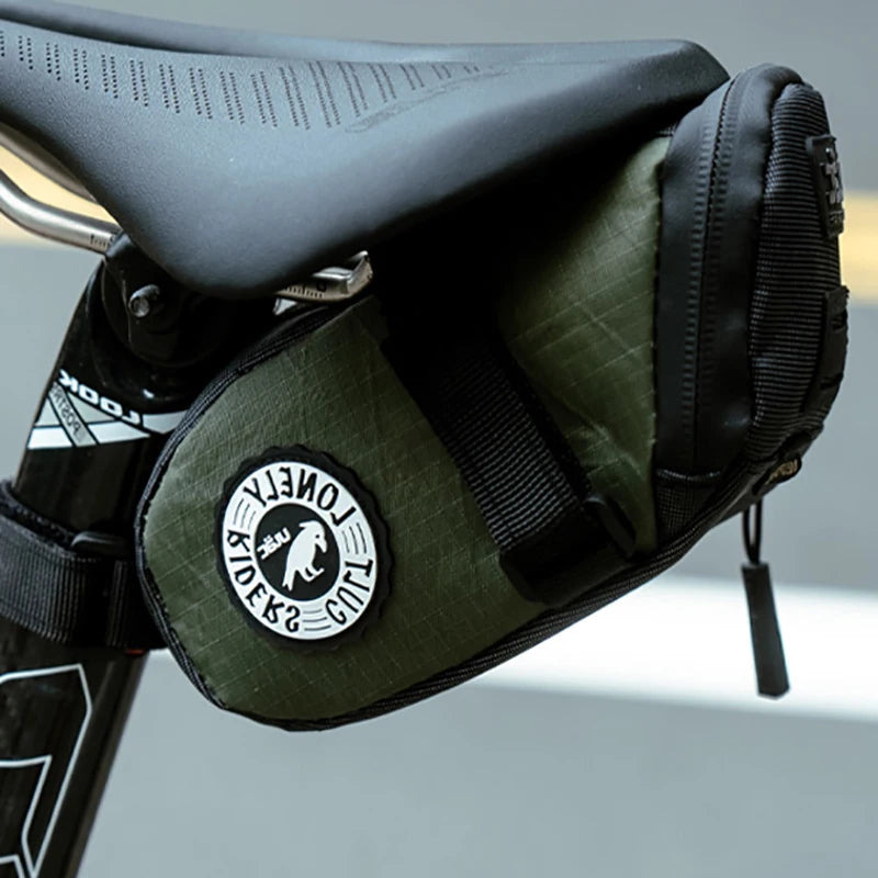 ULAC Waterproof Bike Seatpost Saddle Bag – Nylon Rear Storage Pouch for Road, MTB & Touring
