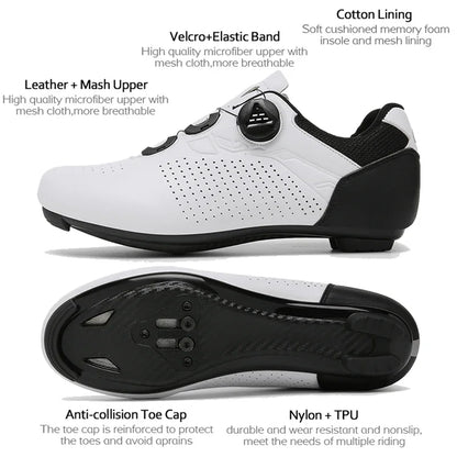 Men MTB Cycling Shoes Sneakers Self-Locking Road Bicycle Shoes Exercise Bikes Sneakers Women Cleats Clip Cycle Training Shoes