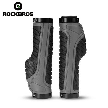 ROCKBROS Bicycle Grips MTB Road Bike Double Lock Rubber Handlebar Grips