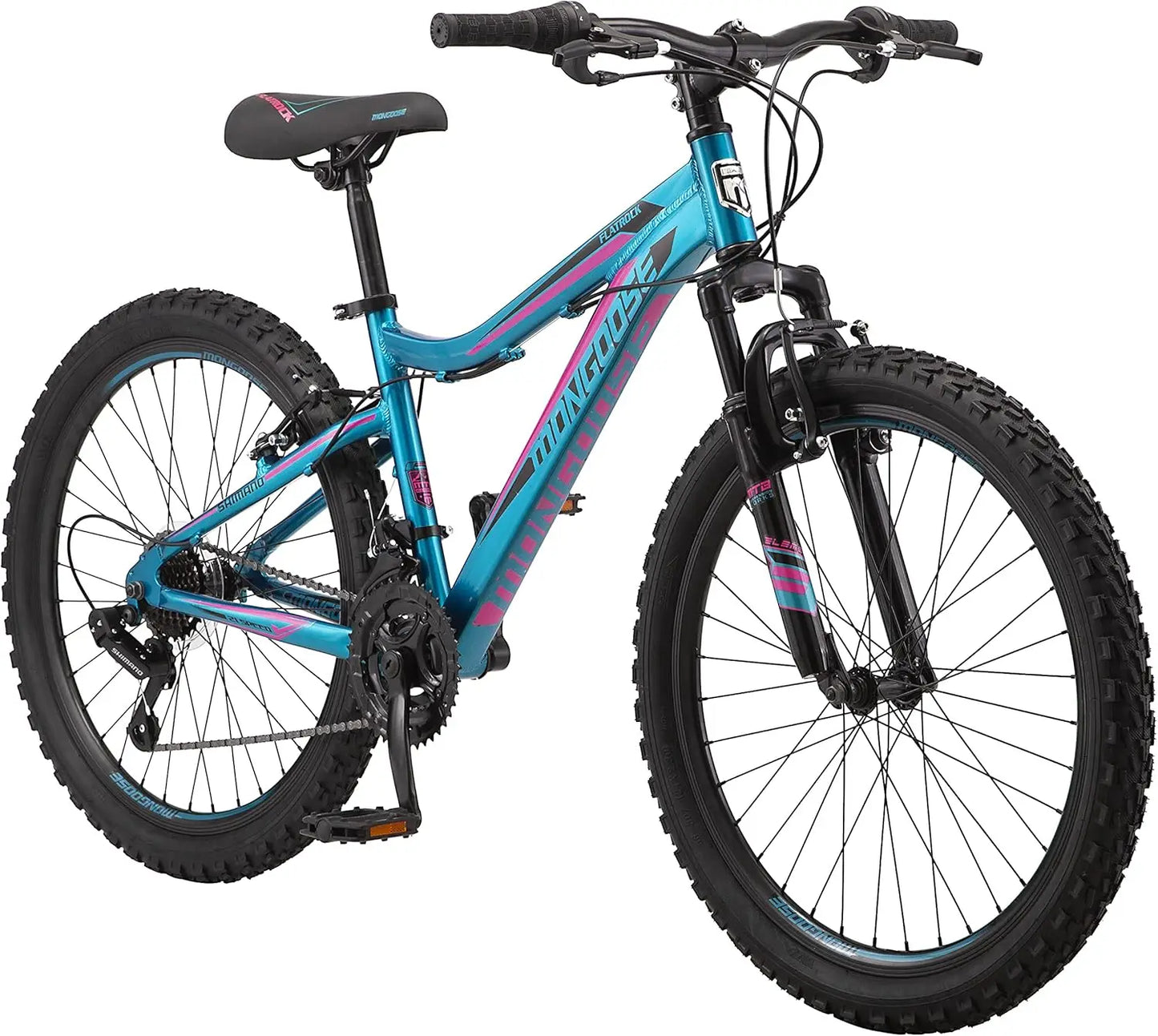 21-Speed Hardtail Mountain Bike 24 Wheels for Men Women Boys and Girls Front Suspension 14.5-Inch Aluminum Frame