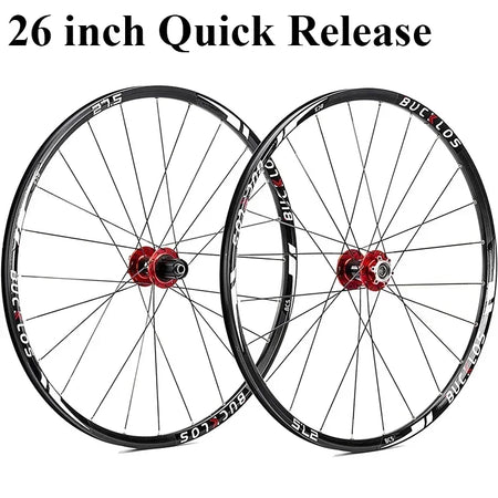 BUCKLOS Carbon MTB Wheelset – 26 / 27.5 / 29 Inch Disc Brake Wheels - 26 inch-QR-1 Pair - Bike Wheelset