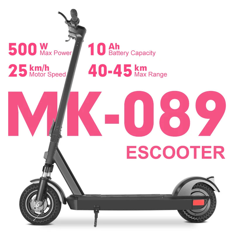 Mankeel MK089 Electric Scooter 500W 48V 10.4Ah Battery High Speed 40km/h Unisex E-Scooter with 45km Range 10 Inch Wheels