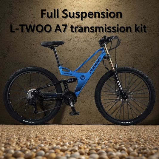Phoenix 27.5 inch MTB soft tail Mountain Bike Full Suspension magnesium alloy bicycle 27/30 speed Cross Country Bicycle outdoor riding