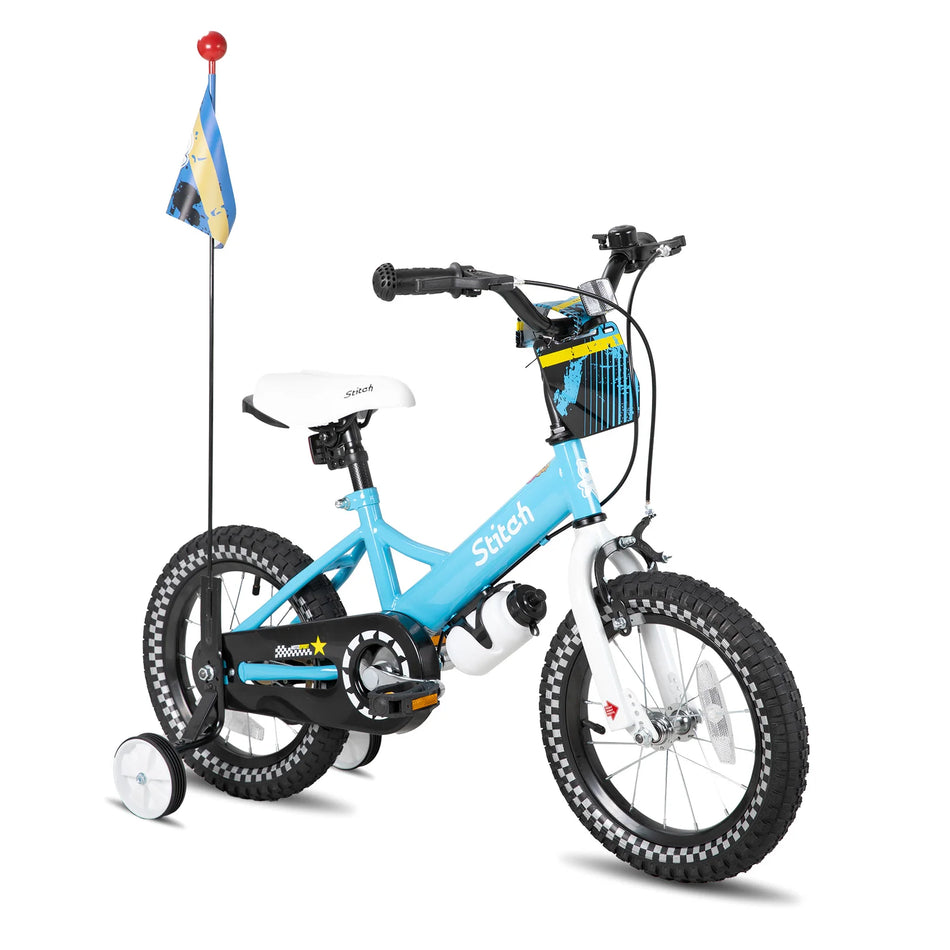 JOYSTAR MOTOSPORT Kids Bike for Boys Ages 2-7 Years, 12-16 Inch, Boys Bike with Flag & Number Plate