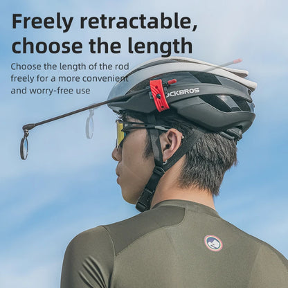 ROCKBROS Bicycle Helmet Rearview Mirror 360 Degree Rotatable Flexible Aluminum Safety Helmet Adjustable Riding Mirror