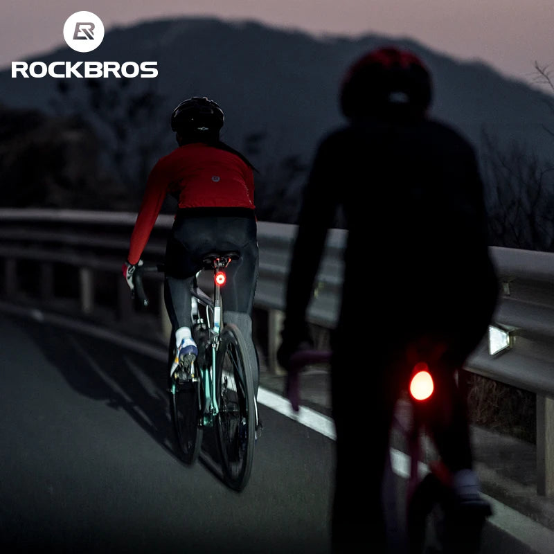 ROCKBROS  RHL  Bike Light Waterproof Type-C Rechargeable Bicycle Headlight 200M Range Flashlight With Tail light