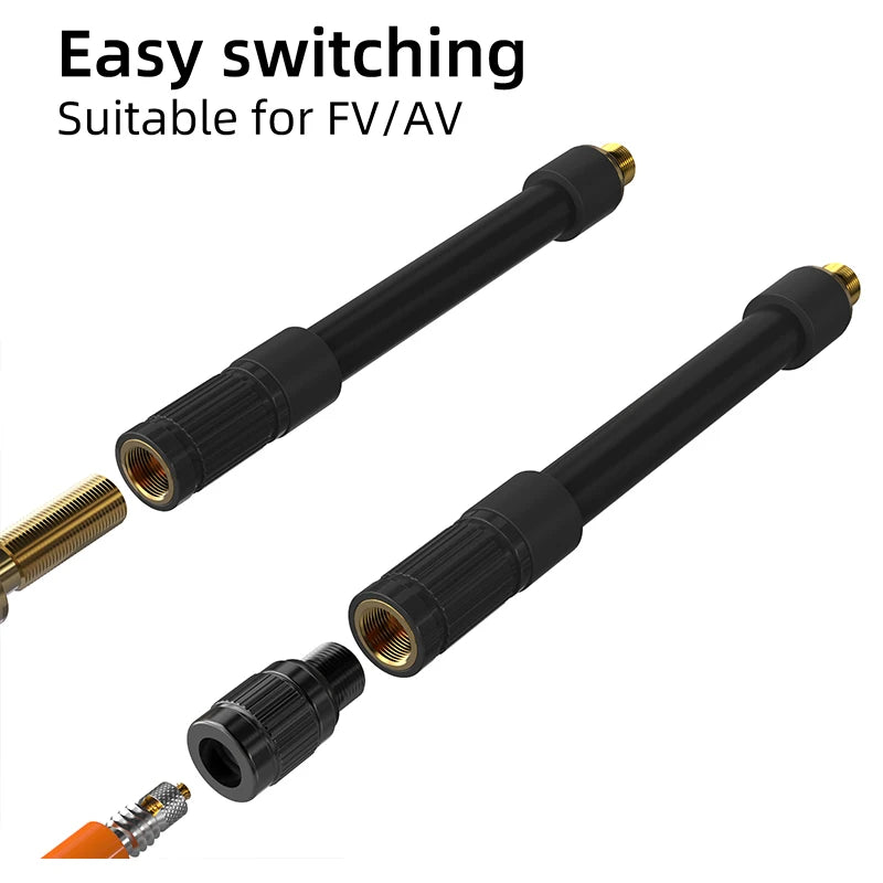 CYCLAMI 8mm Bicycle Air Pump Extension Tube Pump Bicycle Hose Air Pump Connector Bike Air Pump Tire Inflator Nozzles