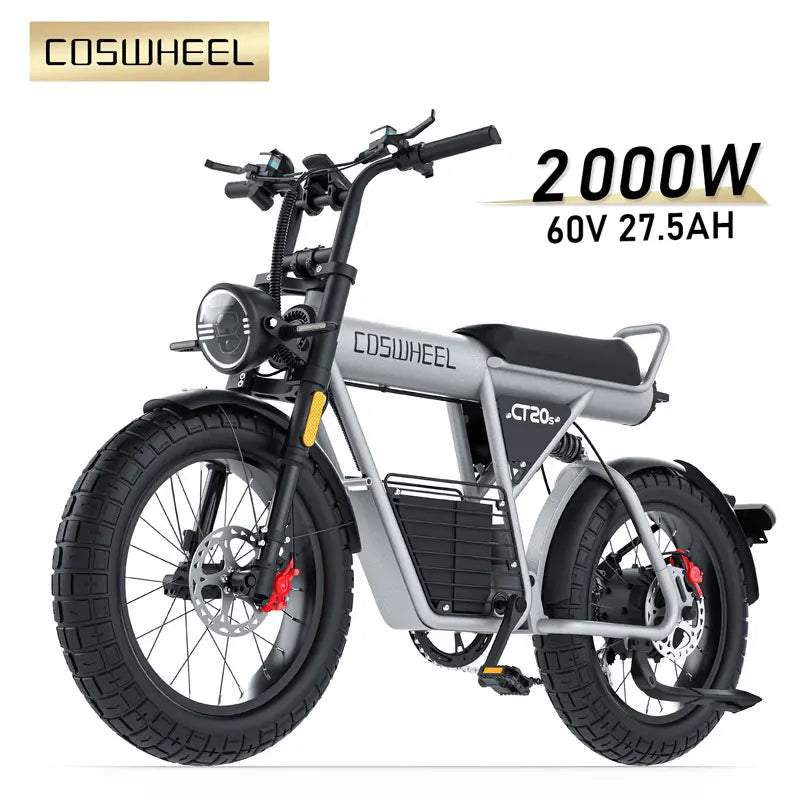 COSWHEEL CT20S Electric Bike – 1500W Peak Motor, 48V 25Ah Battery & Up to 87-Mile Range