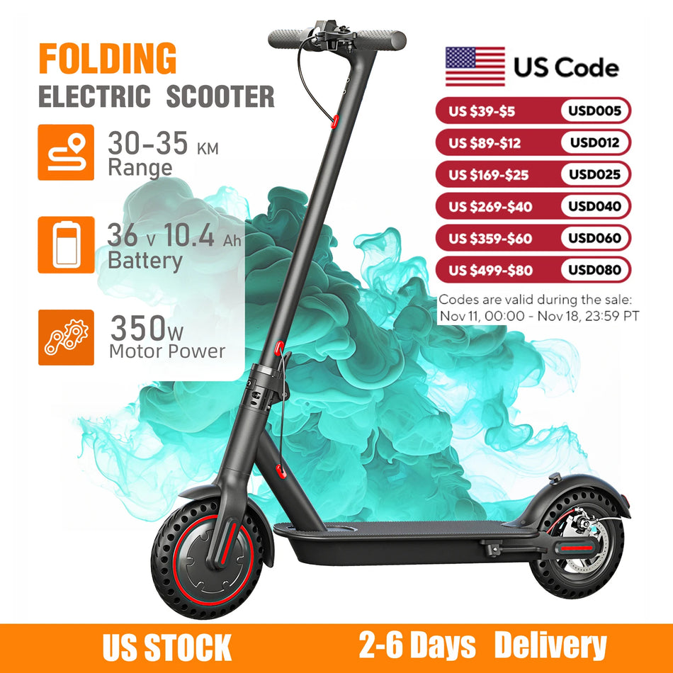 FREEBOY 350W Foldable Electric Scooter for Adults Teens,Explosion-proof Tires,Dual Brake System Lightweight High Quality E-scooter