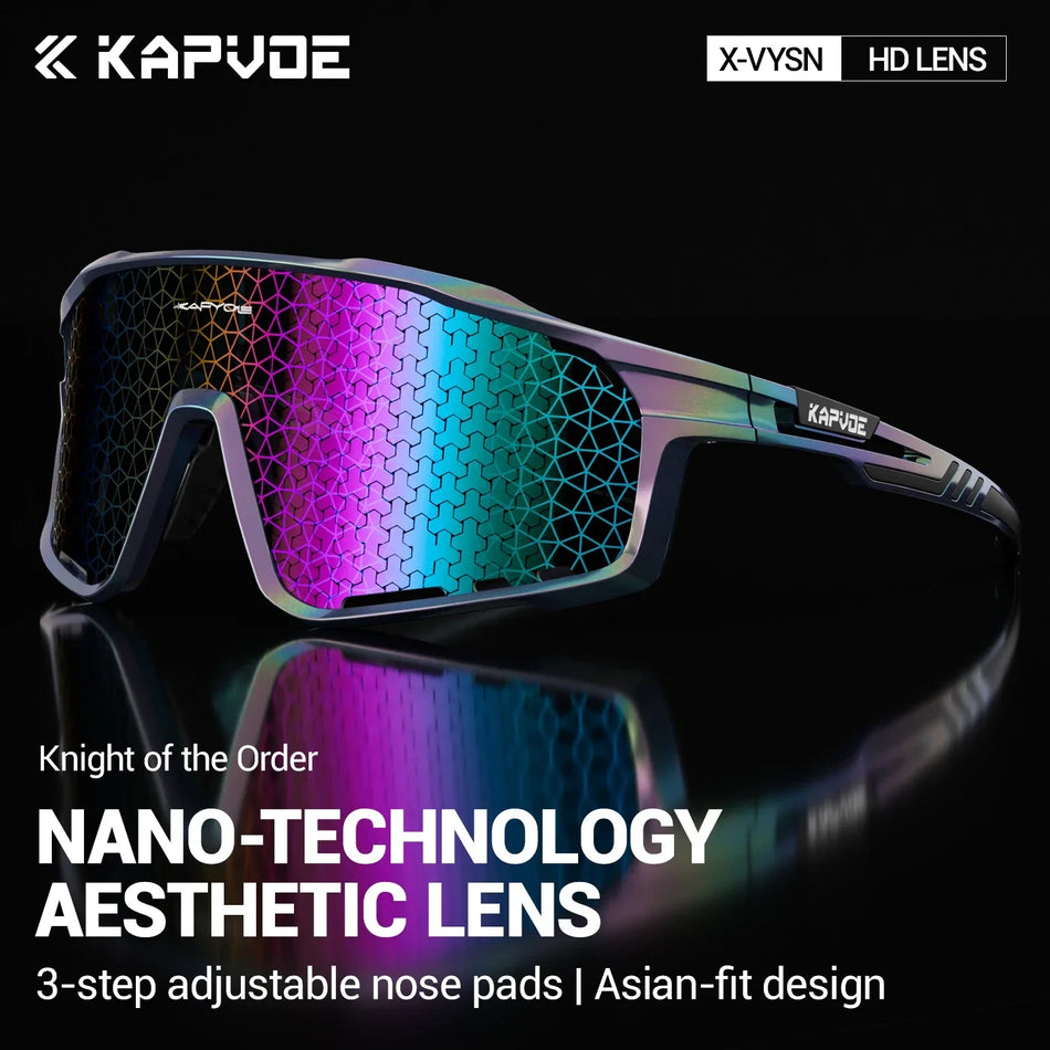 Kapvoe Unisex Nano Coated Cycling Sunglasses UV400 Protective Eyewear for Men And Women Outdoor Sports Hiking Running