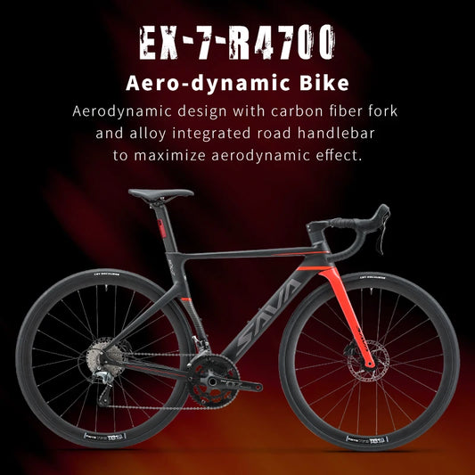 SAVA EX7 TIAGRA R4700 20 Speed Road Bicycle 700c Adult Bicycle  Aluminum Frame + Carbon Fork Bicycle