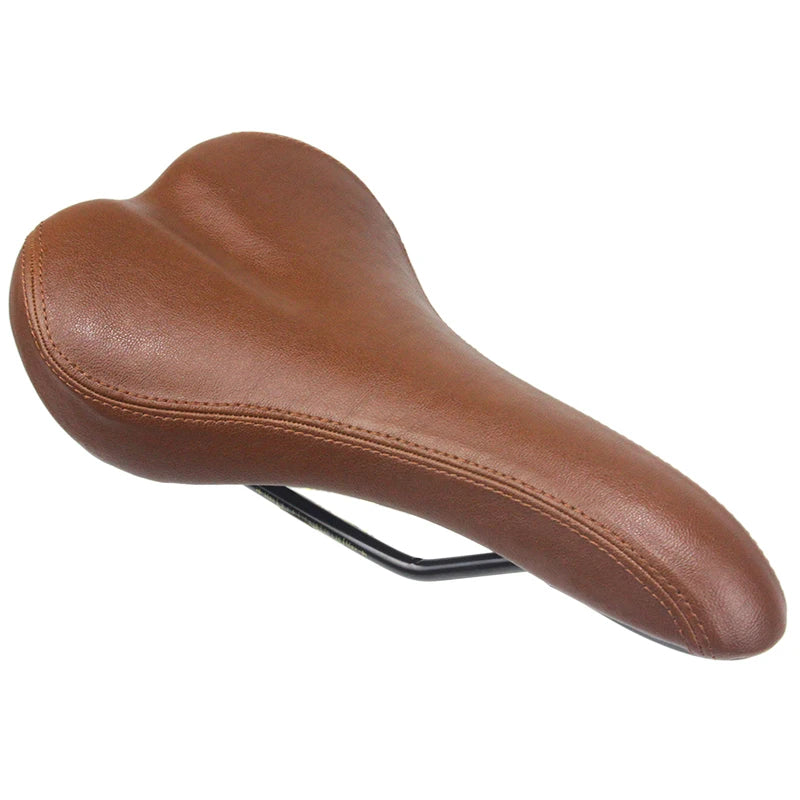 HEPPE Vintage MTB Road Bike Saddle Unisex Retro Cushion Brown PU Leather Classical Cycling Seat Bike Parts