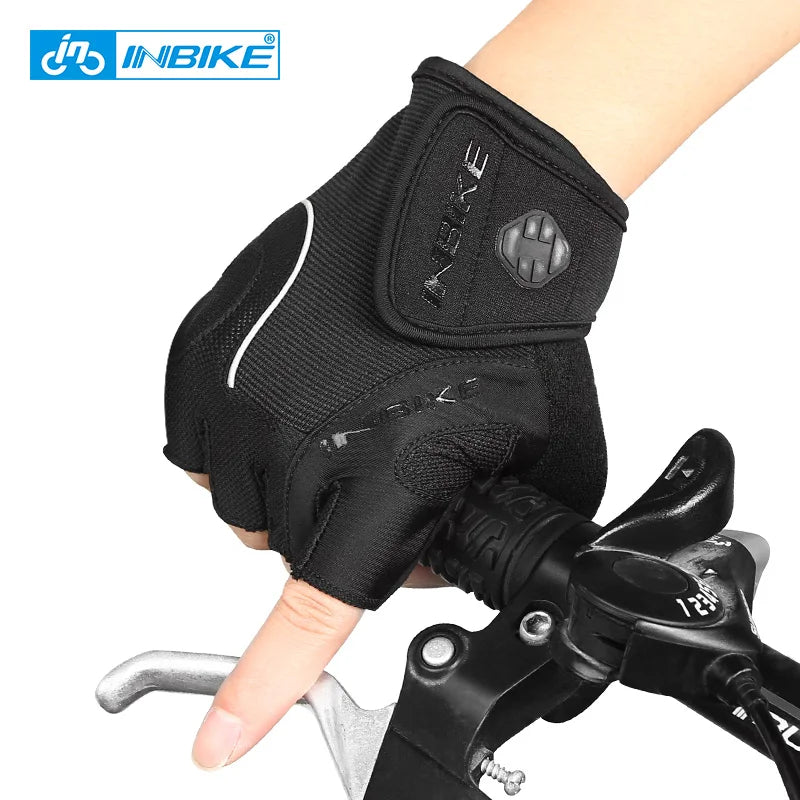 INBIKE Summer Cycling Gloves for Men & Women Half Finger Gel Sport Gloves Road Biking Gym Fitness MTB - Blue Red Black Green Grey