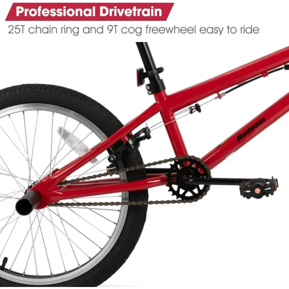 Hiland Redeem 1.0,  20 inch Freestyle Kids BMX Bike,Beginner-Level to Advanced Riders with 360 Degree Gyro & 4 Pegs, Kids' Bicycles