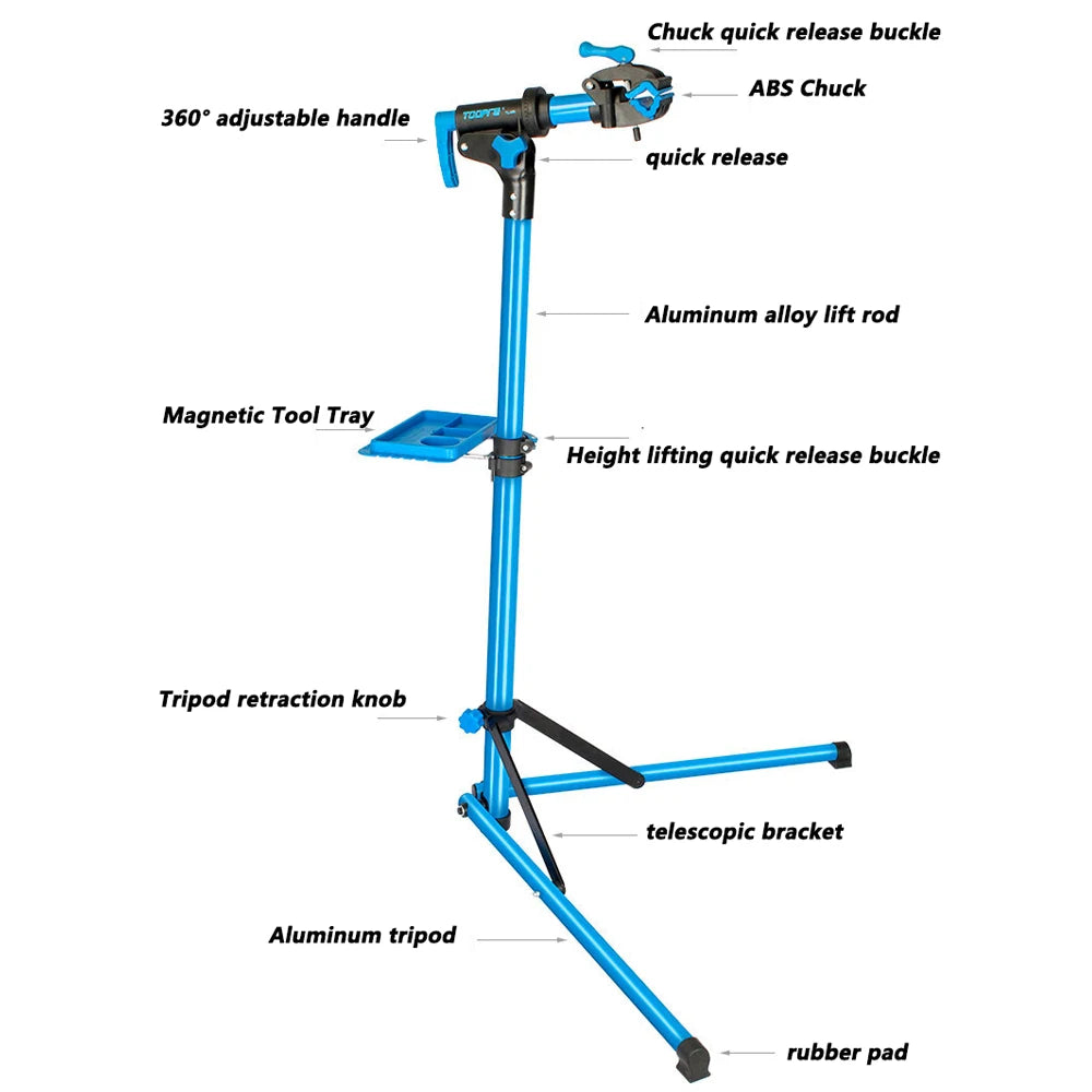 Toopre Bike Repair Stand MTB-Road Bike High Strength Aluminum Alloy Maintenance Rack With Tool Tray