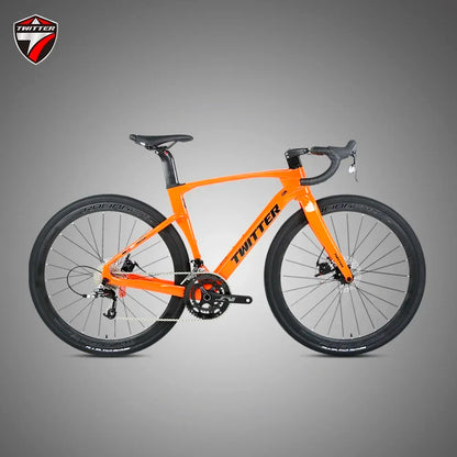 TWITTER V3 gravel bike 105/R7120-24S Fully concealed internal cable routing oil disc brakes 700*40C T900 Carbon fiber road bike