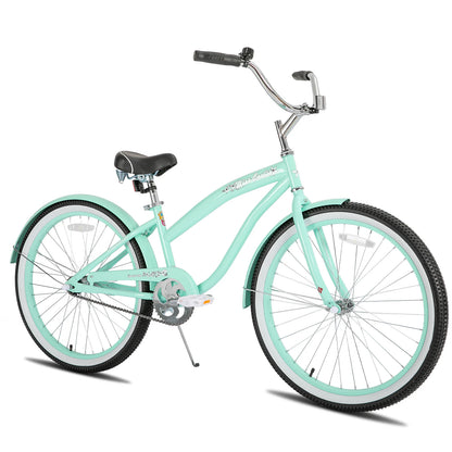 JOYSTAR 20 24 26 Inch Beach Cruiser Bike for Girls Boys Mens and Womens, Single Speed