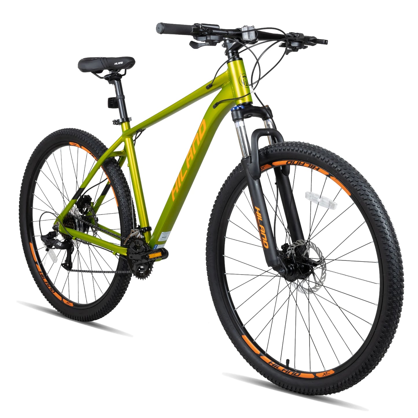 Hiland 29 Inch Mountain Bike for Men Adult Bicycle, Aluminum Hydraulic Disc-Brake 16-Speed with Lock-Out Suspension Fork