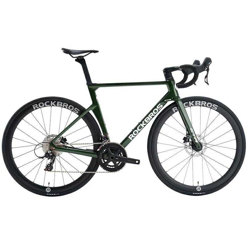 RockBros CTR Carbon Fiber Road Bike – Lightweight Green Performance Road Bike