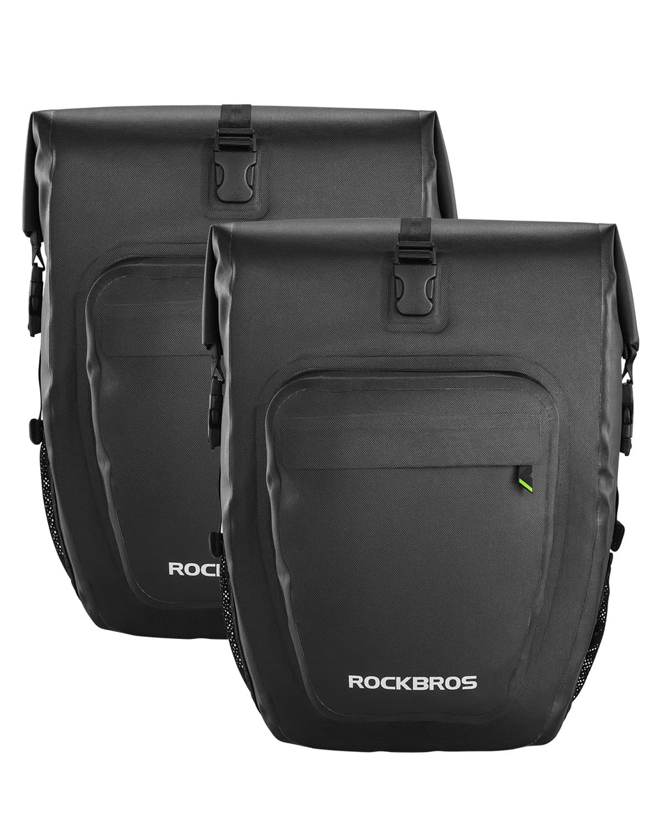 ROCKBROS 27L Waterproof Bike Pannier Bag – Large Capacity Rear Rack Storage for Commuting & Touring