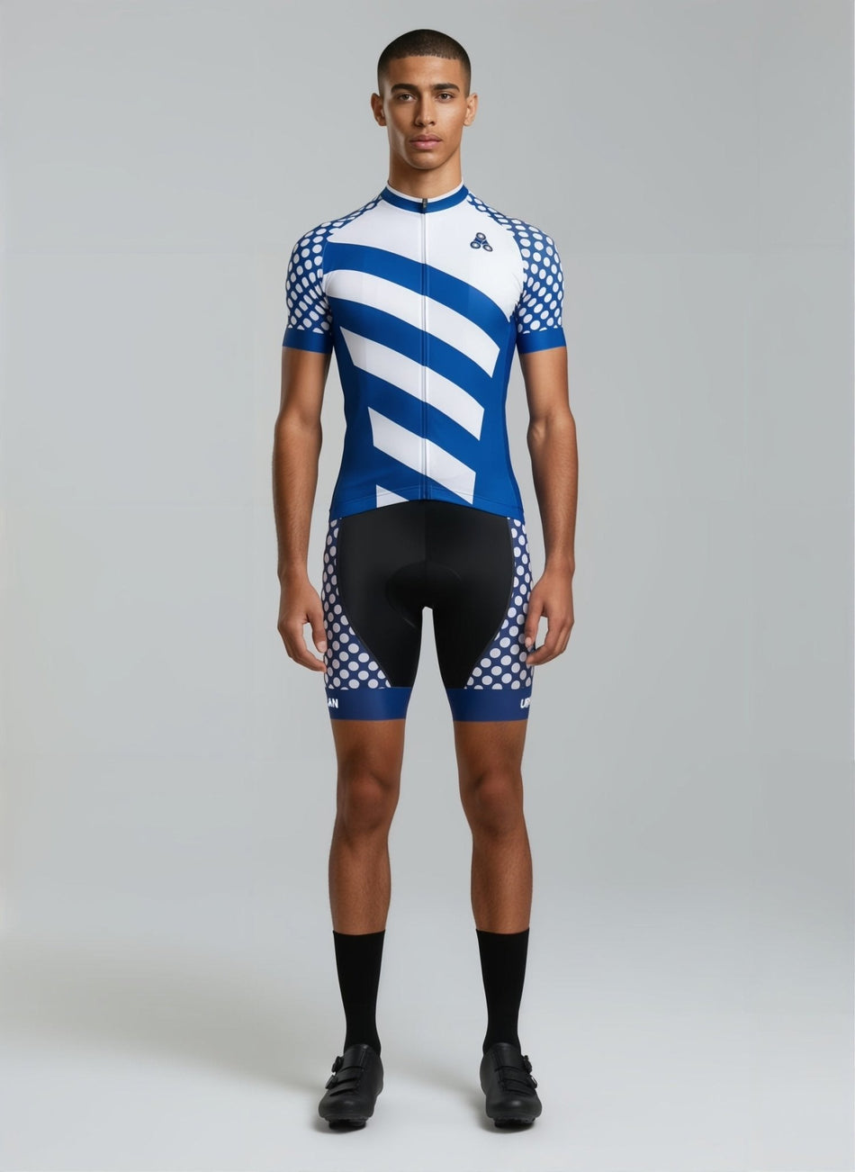 Men’s Elite Royal Cycling Kit – Short Sleeve Jersey & Bib Shorts
